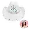 Glittering Sun Hat Diamond Drilled Cowboy Hat Lady Bachelorettes Party Hat
