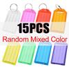 5/10/15PCS Assorted Color Key Tags Writable Flap Key Tags with Split Ring DIY Luggage Backpack Car Key Marking Sorting Props ZYF