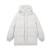90% white duck down jacket men's and women's winter hooded loose solid color couple's cold jacket men's
