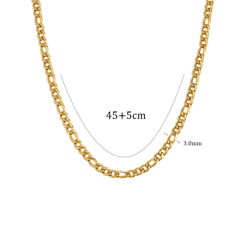 Versatile Figaro Paperclip Rope Chain Necklace - Copper, European/American Style
