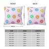 Aesthetic Pastel Good Vibes Square Pillowcase Polyester Linen Velvet Printed Zip Decorative Car Cushion Cover