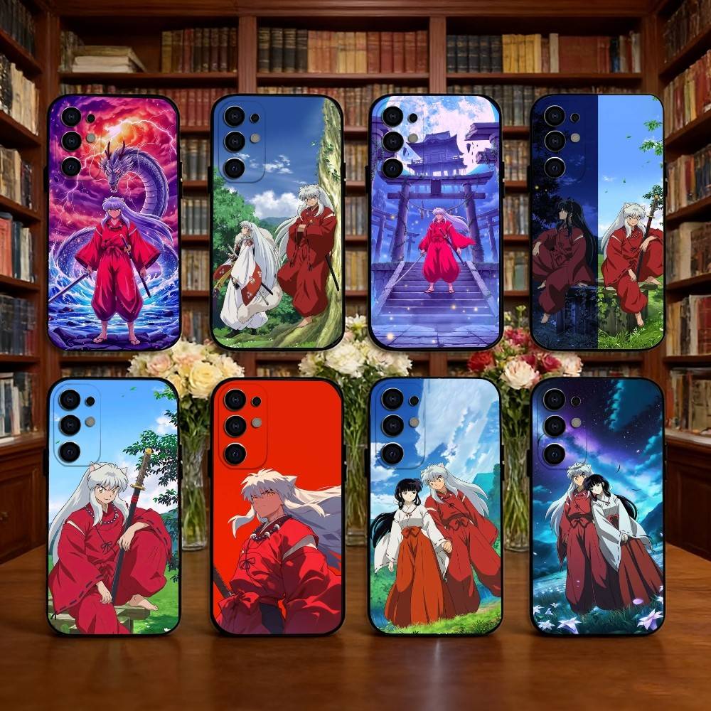 Anime L-Inuyasha Phone Case For Samsung S25,S24,S21,S22,S23,S30,Ultra,S20,Plus,Fe,Soft Silicone Black Cover