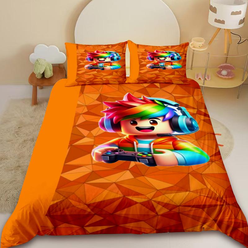 

Game Roblox Duvet Cover Set Teenager Bedding Set Anime Comforter Cover Soft Bedroom Decor Holiday Gifts 135x200cm