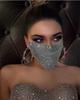 1Pc Rhinestone Decorative Mask –Sparkly Metal Party Mask for Women,Glitter Masquerade Face Cover,Club Carnival Costume Accessory