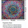 PRRPRR Blacklight Mandala Tapestry for Bedroom, UV Reactive Trippy Wall Tapestry, Bohemian Aesthetic Wall Art Decor for Adults Teens and