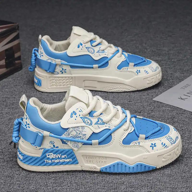 Fashion Lace Up Verdes Large Size Boots Casual Orange Sneakers Women Walking Shoes Sports Training Fashionable High-quality