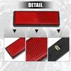 Motoforti 87x32x9mm Front Lower Fork Reflector Sticker Rear Saddlebag Reflective Cover Universal Red with Screw 2-4 Pcs