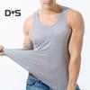 Herren Mesh-Weste Sommer-Tanktop Einfarbig Rundhals Ärmellos Singlet Slim Fit Muskel-Fitness-Shirt für Fitnessstudio Streetwear