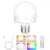E27 USB Control Rechargeable LED Smart Bulb Color Temperature 15 Brightness Levels RGB Timer Function with Remote Controller