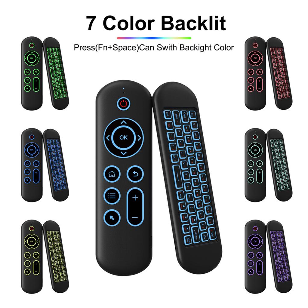 BLE5.2 and 2.4G Fly Mouse Remote Control 6axis Gyroscope Universal Voice Remote Controller for Set-top TV Box