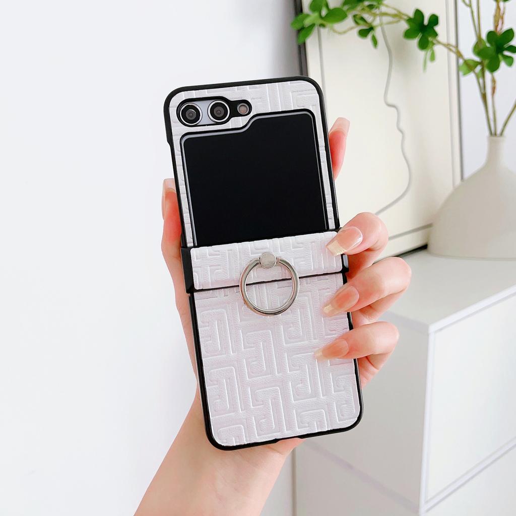 Suitable for Samsung Z Flip5 mobile phone case P50 Pocket diamond braided ring anti-drop case n2 flip