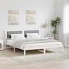 Bed Frame Light Grey 180 x 200 cm Solid Pine Wood