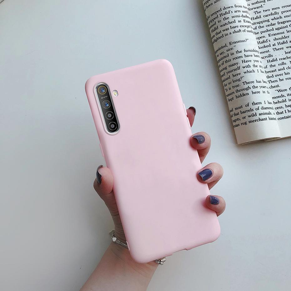 For OPPO Realme X2 XT Case Cute Candy Color Soft Silicon TPU Matte Back Cover For Realme XT X2 X 2 Phone Case Cover Coque Bumper