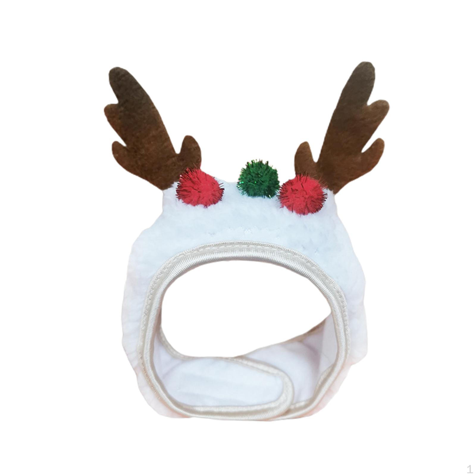 Cozy Holiday Pet Hat - White Festive Headwear for Small Pets L