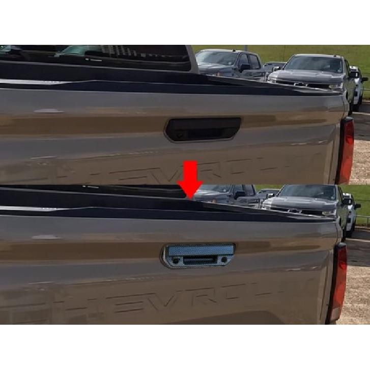 ABS Rear Door Tailgate Handle Cover Trim For Chevrolet Colorado 23-25 Fiber