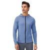 Herren-Sport-T-Shirts mit durchgehendem Reißverschluss und Kapuze, UPF 50+, Sonnenschutz, langärmlig, Sport-Angel-Shirts, Sport-Workout-Lauf-Shirts mit Kapuze
