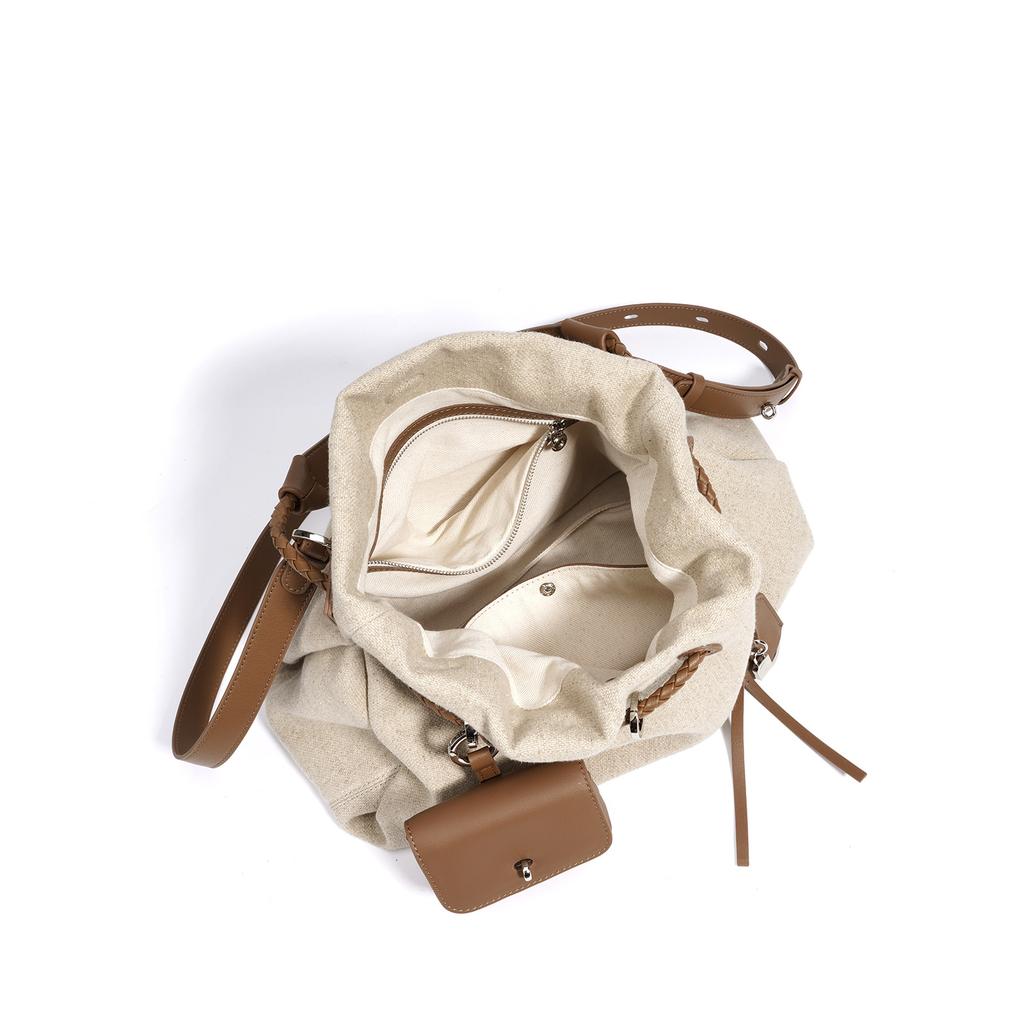 2026 early spring new minimalist fashion shoulder messenger bag portable drawstring cloud bag