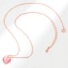 Ladies Elegant Gradient Color Moonstone Love Heart Pendant Necklaces