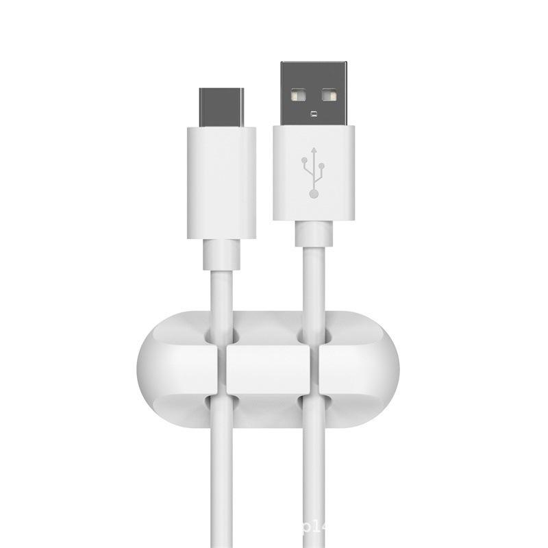 Cross-border Silicone Cable Protector & Organizer Clip for Desk or Car Use - Self-adhesive Winder