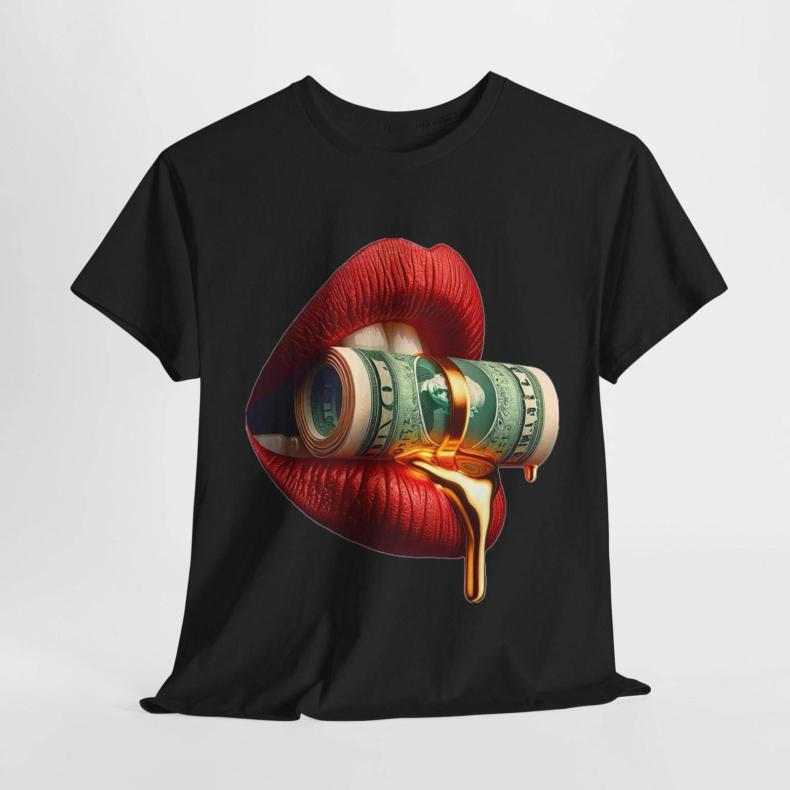 

Bold Lip Money Graphic Tee - Unisex Heavy Cotton T-Shirt, Statement Shirt, [...] XL
