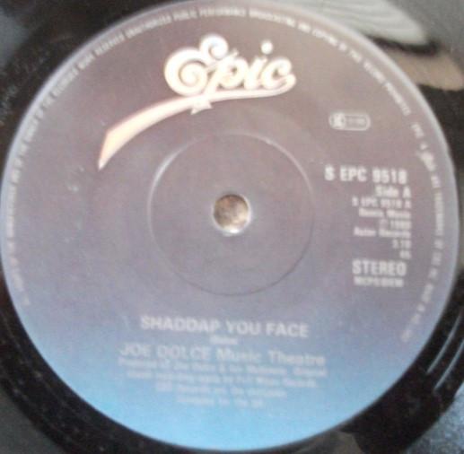 

7inch Record JOE DOLCE - Shaddap You Face SEPC9518 Epic 1980 Netherland Pop Used