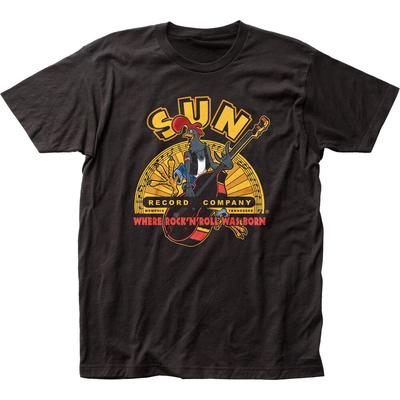 Sun Records Rooster Mens T Shirt Rock And Roll Classic Band Tee New Black