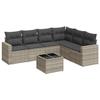 Maison Exclusive - Salon de jardin avec coussins 7 pcs gris clair résine tressée