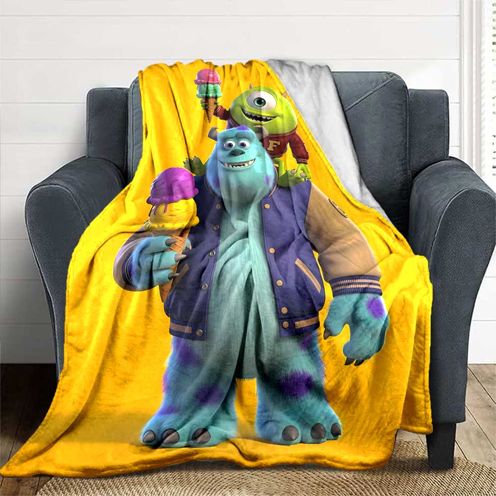 Monsters University Adventure Gift Blanket Soft Warm Cozy Great Picnics Four Seasons Multipurpose Digital Print Unique Gift for Family Camping Y7