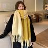 New Warm Scarf Soft Mohair Long Tassel Scarves Windproof Coldproof Scarves Bib Gift
