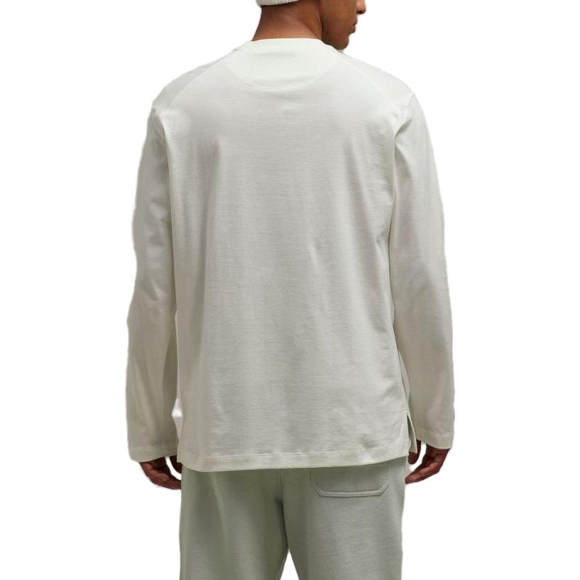 Y-3 Solid Color Pullover Crew Neck Long Sleeve T-Shirt Unisex Tops White IP7704