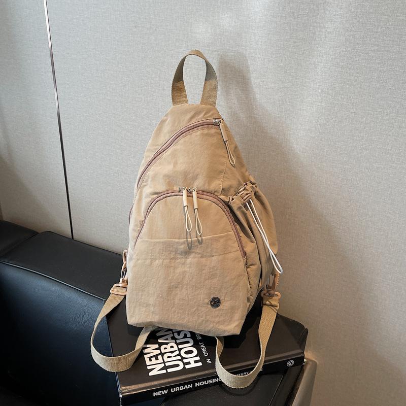 Multi-purpose backpack women's new casual versatile large-capacity backpack commuter student breast bag messenger bag