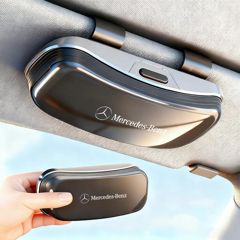 Car Visor Glasses Box Auto Sunglasses Storage Case For Mercedes Benz AMG W203 W206 W220 W205 W211 W212 W201 W168 W108 W210 GLC OU7