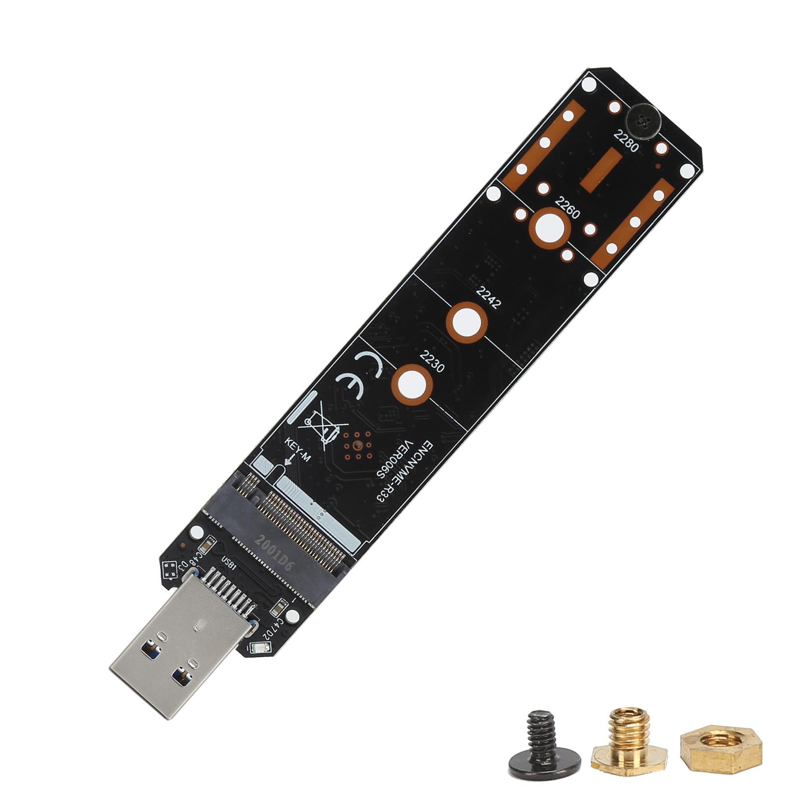 

Adapter Card USB3.1 to M.2 NVMESATA Pcie Adapter for USB A Port M.2 Dual Protocol Adapter (Not