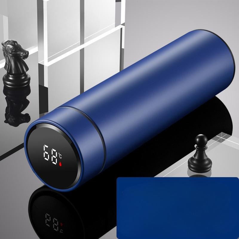 1Pc Intelligent Temperature Measurement Thermos Cup Large Capacity High-grade Tea Cup 304 Stainless Steel Portable Business Water Cup Tea Separation