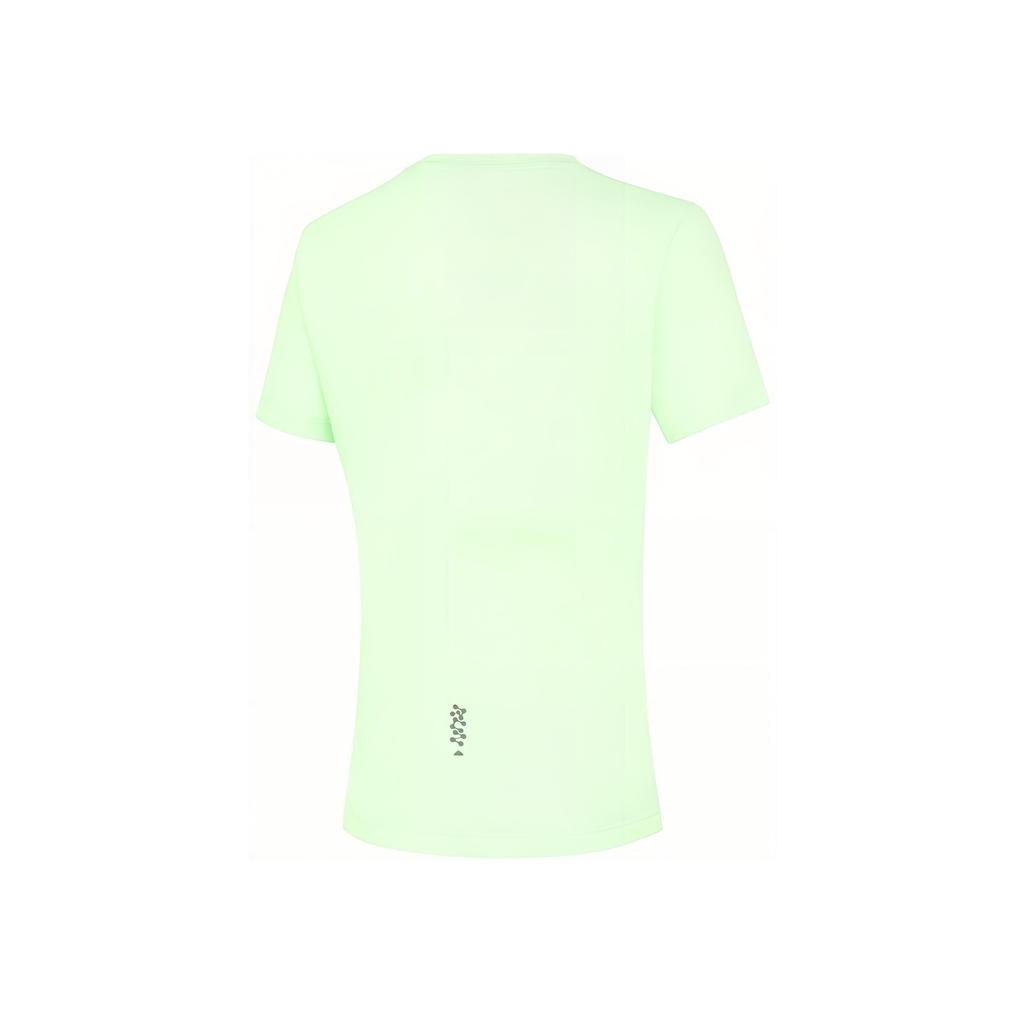 Li Ning Running Series Solid Color Round Neck Comfortable Breathable Versatile Casual Short Sleeve T-Shirt Women Tops Fairy-Fruit-Green ATSU552-3