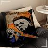 Horror Movie Characters Wall Art Michael Myers Halloween Pillow Cover Sofa Cushion Cover Home Room Decoration Children Gift