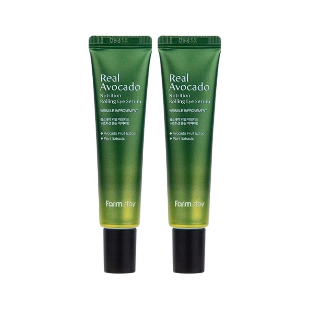 Farmstay Real Avocado Nutrition Rolling Eye Serum (25ml x 2ea) - Hydrating & Nourishing