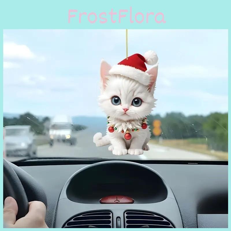 Accessories Car Acrylic Cartoon Cat Pendant Festive Vehicle Decoration Supplies