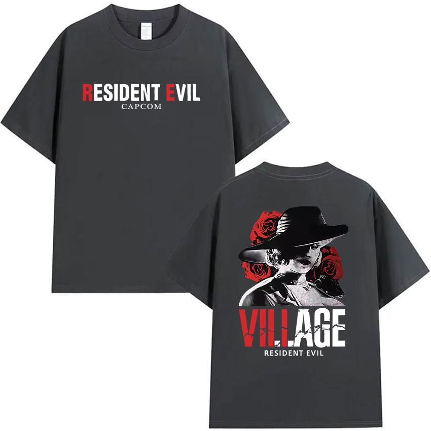 Heißes Spiel Resident Evil Merch T-Shirts Herren Damen Vintage Hohe Qualität Mode T-Shirt Sommer Baumwolle Übergroße T-Shirts Streetwear