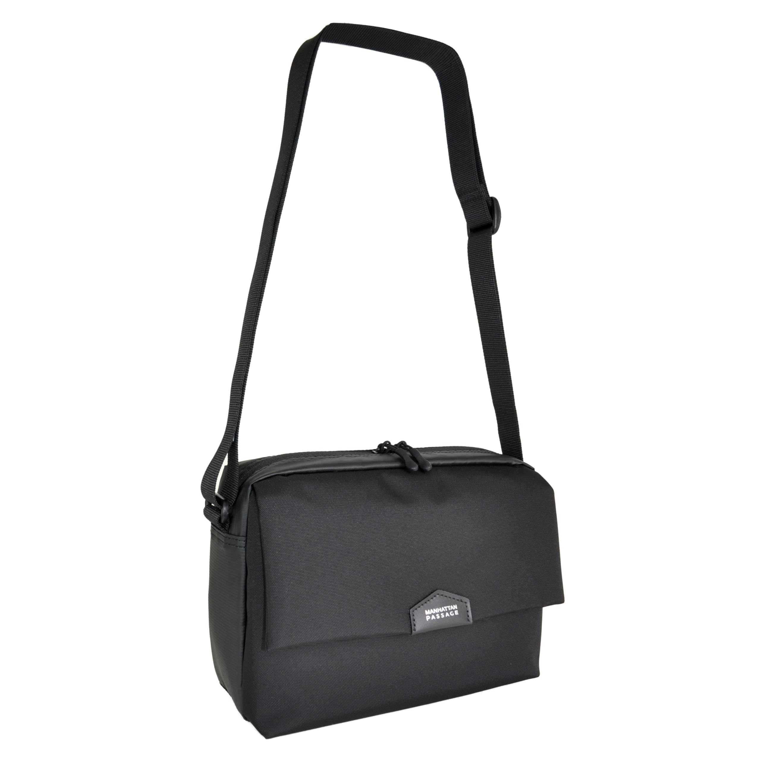 

Manhattan Passage 5688BK A5 Flap Shoulder Bag 2.0, Est3, Unisex (Black)