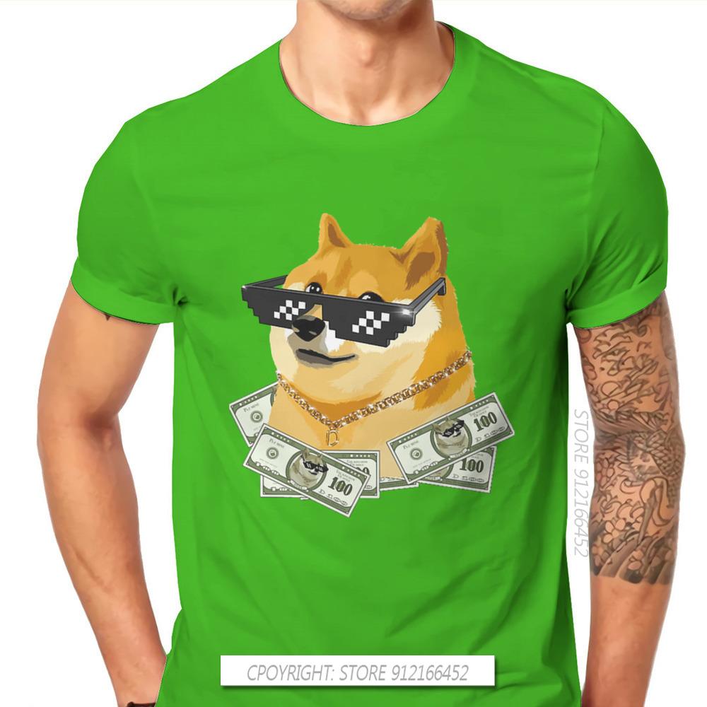 Crypto Cryptocurrency Dogecoin Doge T Shirt Classic Grunge Summer Big Size Pure Cotton Unisexs Tops Harajuku Oneck Tshirt