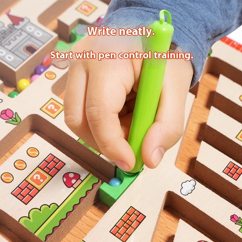 1 Set Color Matching Montessori Toy Magnetic Color And Number Maze Learning Education Toys Concentration Training For Child Gift