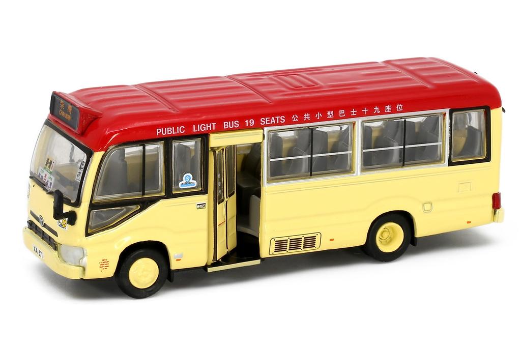 Tiny City Scale Toyota Coaster Minibus Red 1/76 No.183 (19 Seats) (Chai Wan)