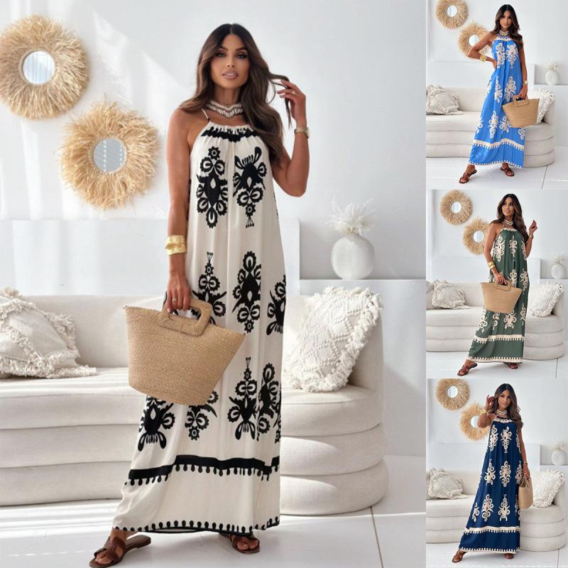 2026 Floral Print Casual Camisole Dress: European-American Style