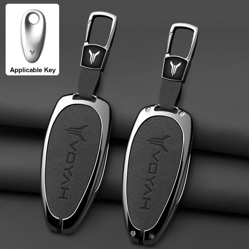 

NEW Zinc alloy leather car key bag For Voyah Free I-Land Dreamer 2021-2023 car remote key protection case car accessories