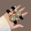 2/1pcs/set Elegant Flower Diamond Encrusted Hair Bands,Y2K Style Bright Colour Hair Bands,Perfect for Valentine's Day Gift