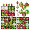 Set di Ornamenti di Natale Originali - 46 Pezzi Decorazioni per Albero Dipinte a Forma Divertente con Disegni di Bastoncini di Zucchero e Alberi