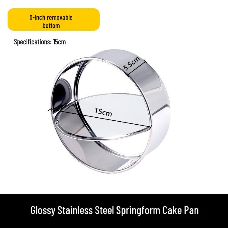 304 Stainless Steel 8-Inch Round Cake Mold for Baking Nian Gao and Fa Gao. Includes 6 and 4 Inch Molds.