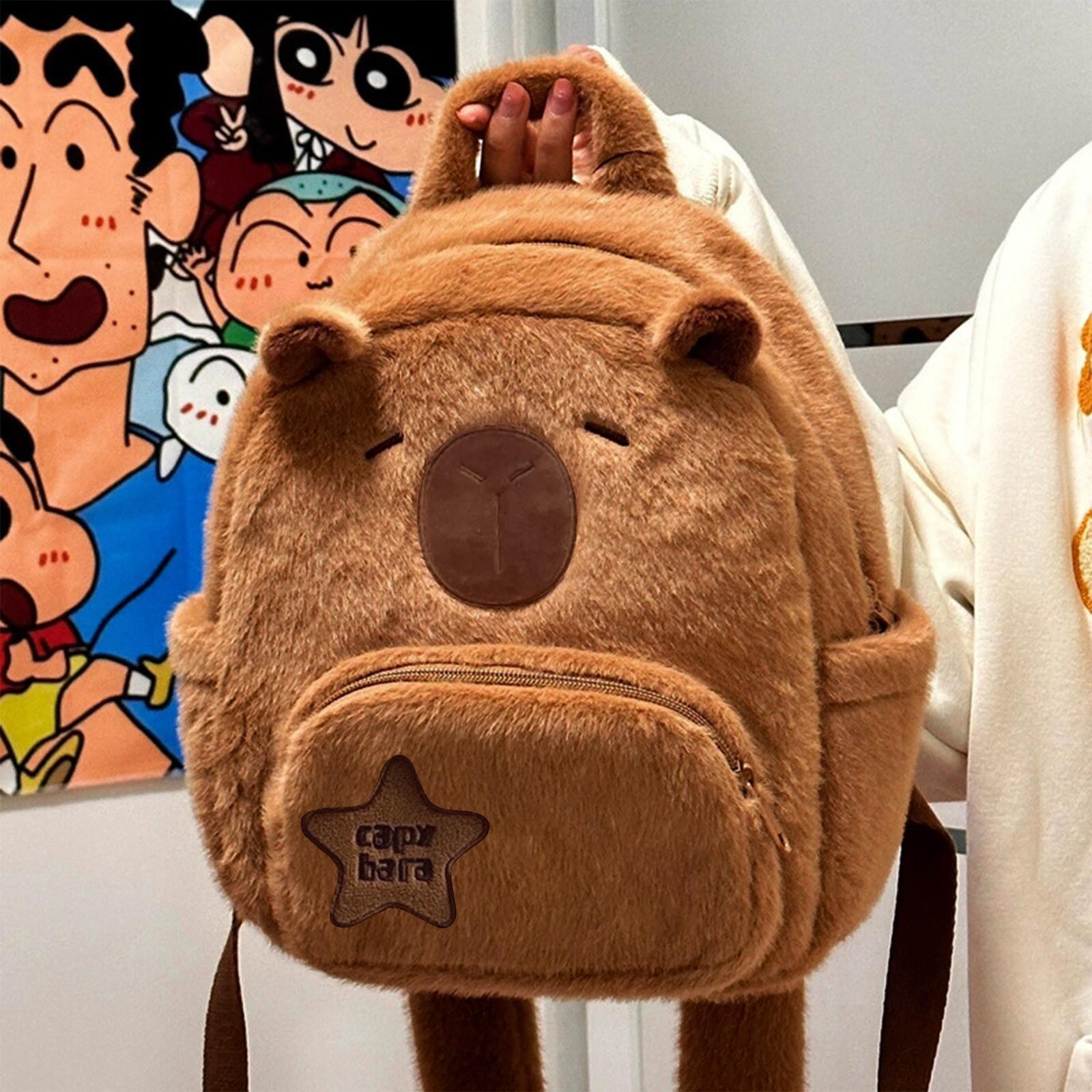 

Рюкзак Дельфин Капибара Милая Плюшевая Игрушка Наплечная Сумка -целевая Наплечная Сумка Уродливая Водяная Морская Свинка Милая Кукла Сумка-тоут One Size