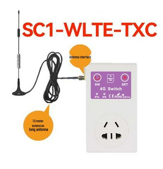 Smart 4G Socket for Water Pump & AC Control, 16A High-Power, Temperature API & App-Controlled